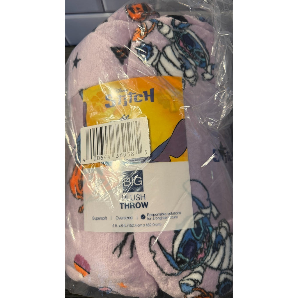 Disney Stitch Halloween Oversized Plush Throw Blanket 60x72 NEW