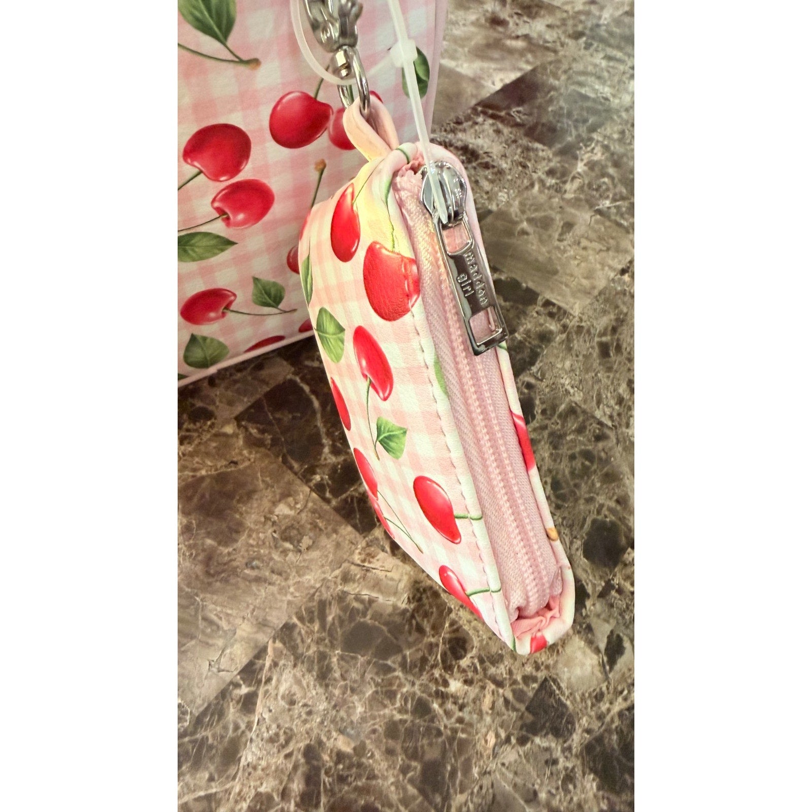 NEW Madden Girl Cherry Print Mini Backpack & Matching Wallet Set
