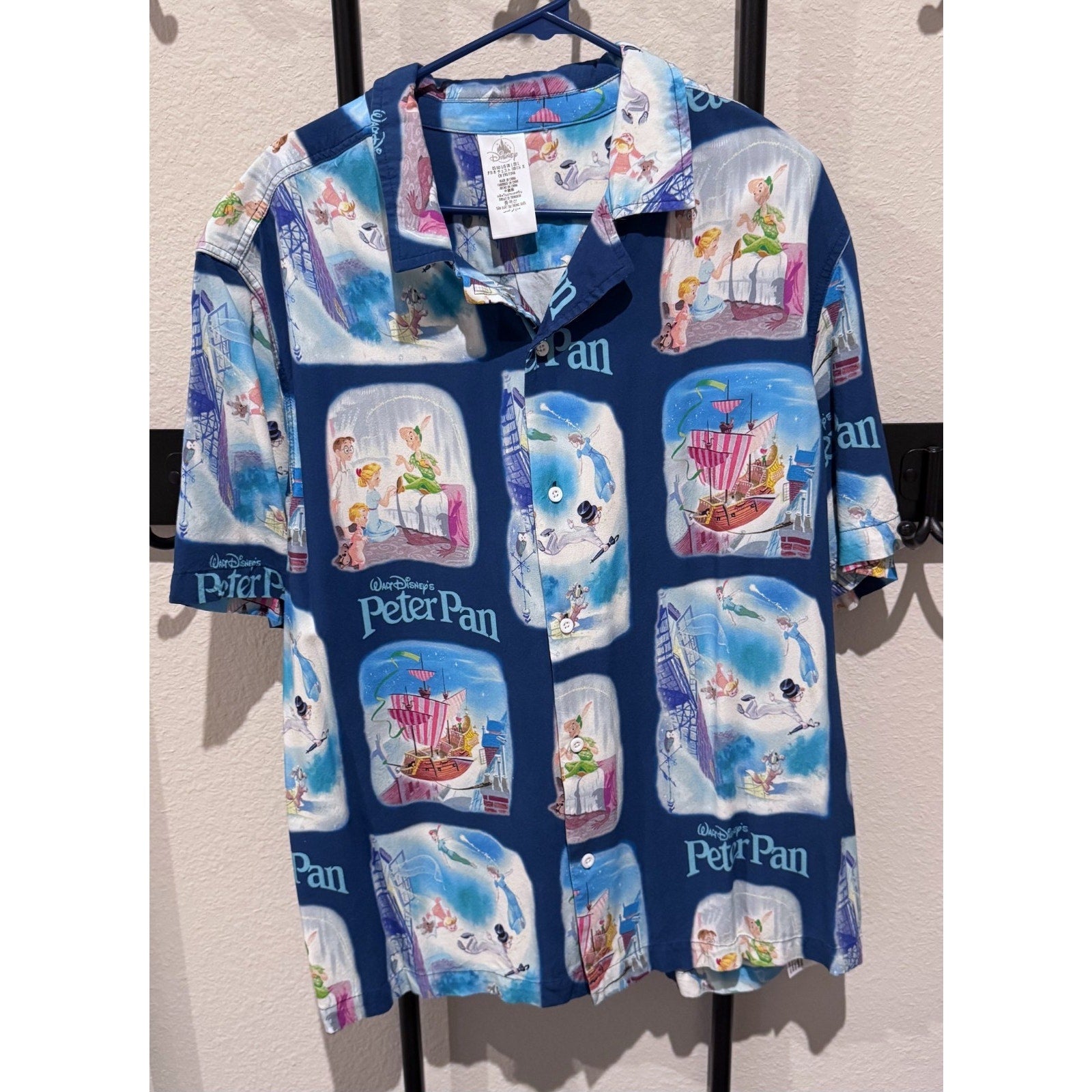 Disney Peter Pan 70th Anniversary Camp Shirt - Adult Large NWT