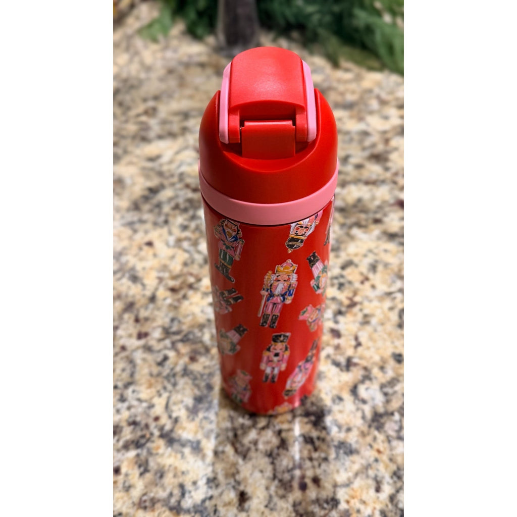 NWT Simply Belle "Holiday Nutcracker" Stainless Steel Bottle — 24 oz