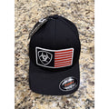 ARIAT Men's Black Flexfit USA Shield Logo Cap NEW