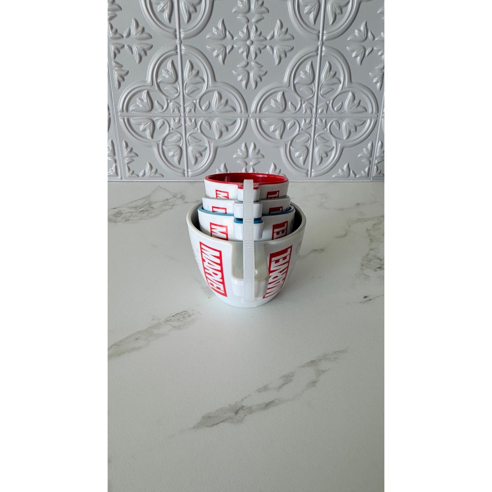 Disney Parks Marvel Avengers Ceramic Measuring Cups Set 4 Stackable NWT