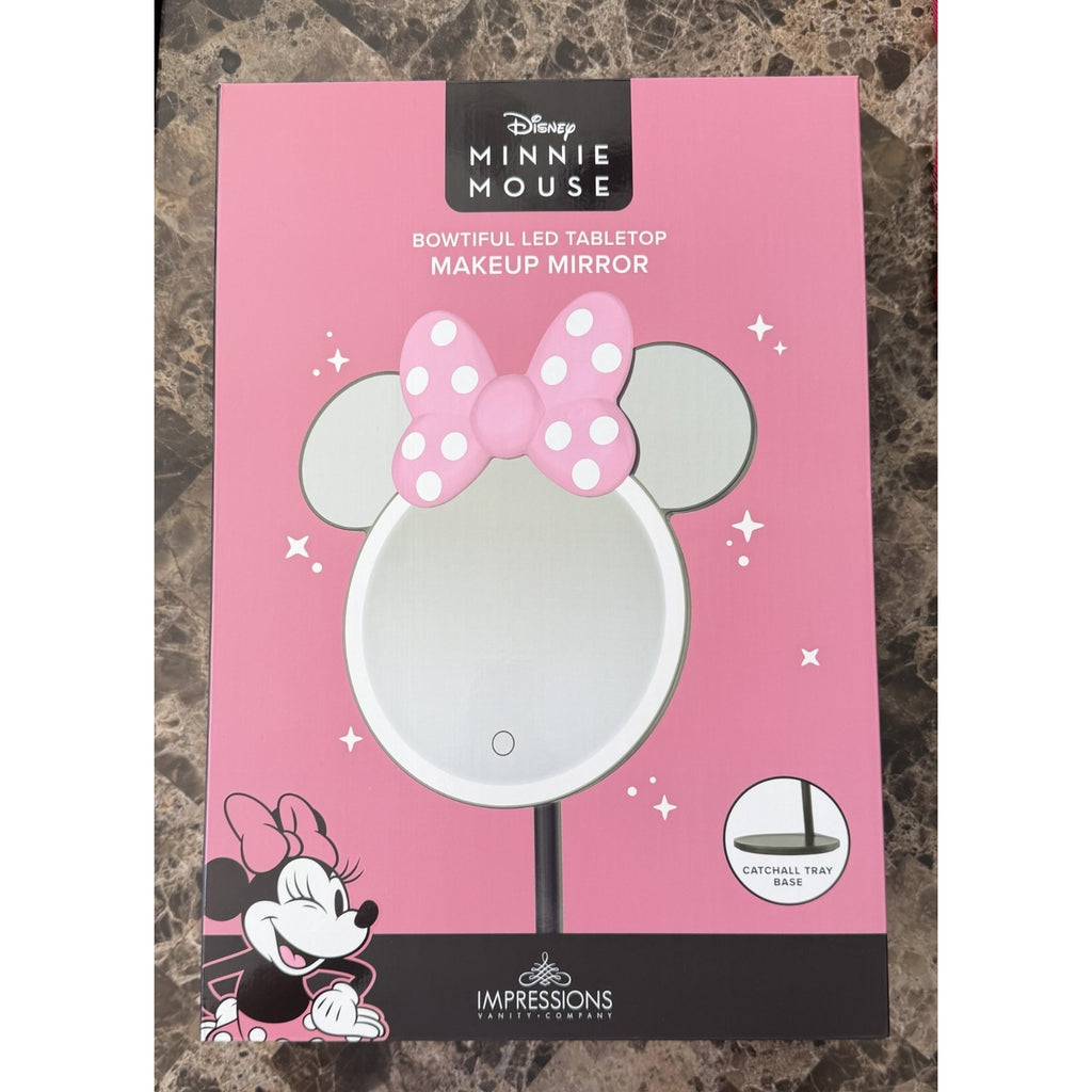 NIB Minnie Mouse Silhouette with Decorative Pink Polka Dot Bow