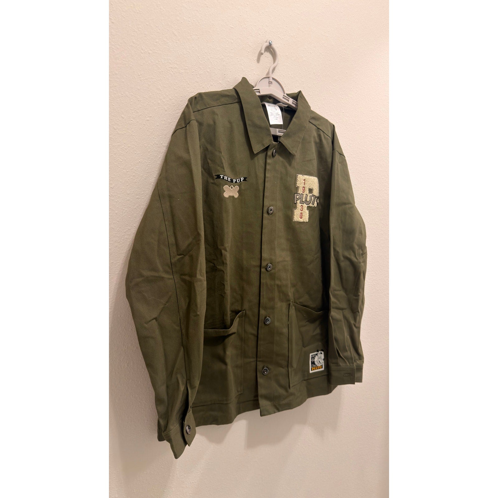 Disney Parks Pluto "Loyal Since 1930" Adult Over-Shirt Jacket Large NWT