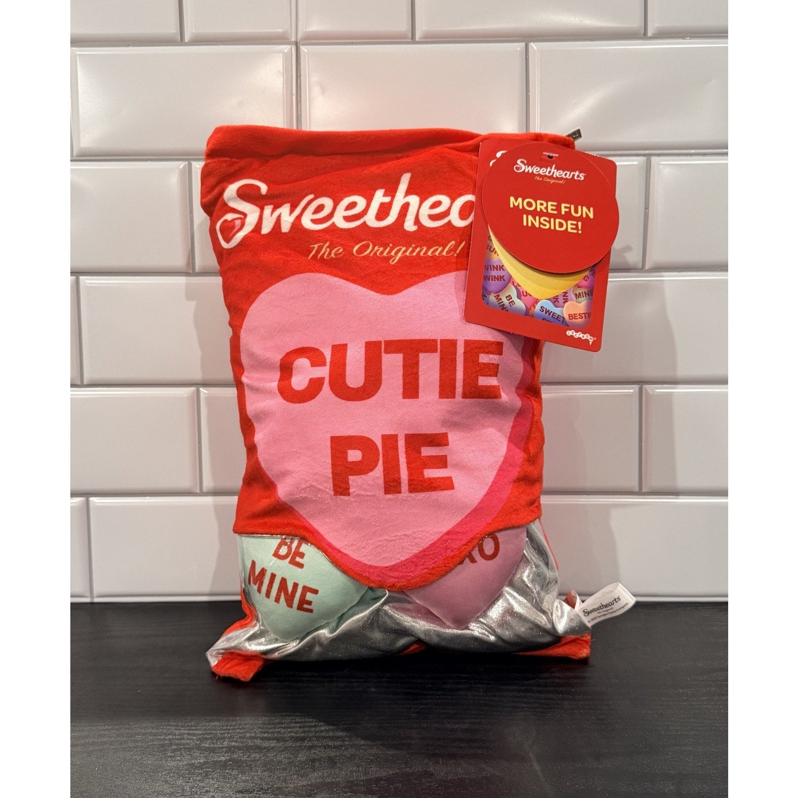 NEW Iscream "Sweethearts" Candy Bag Plush Pillow Set