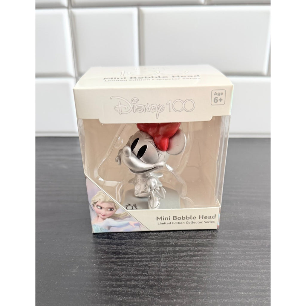 New! Disney 100 Mini Bobble Head COMPLETE SET of 4 Mickey, Minnie, Pooh, Stitch