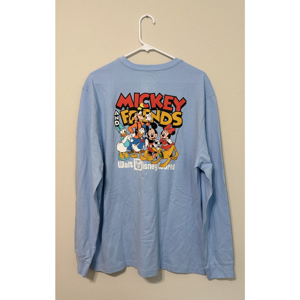 Disney Parks Mickey & Friends Long Sleeve T-Shirt - Adult Size Large