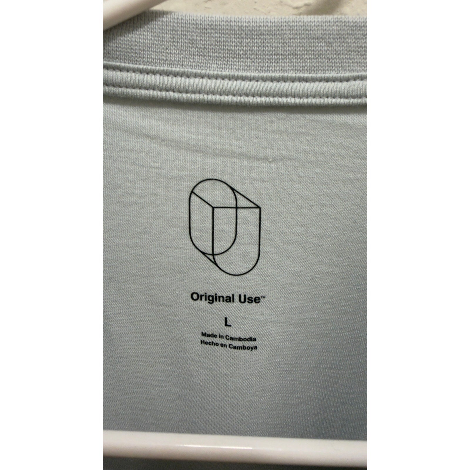 Original Use Men's Split Color Block Short Sleeve T-Shirt Size Large Grey NWT