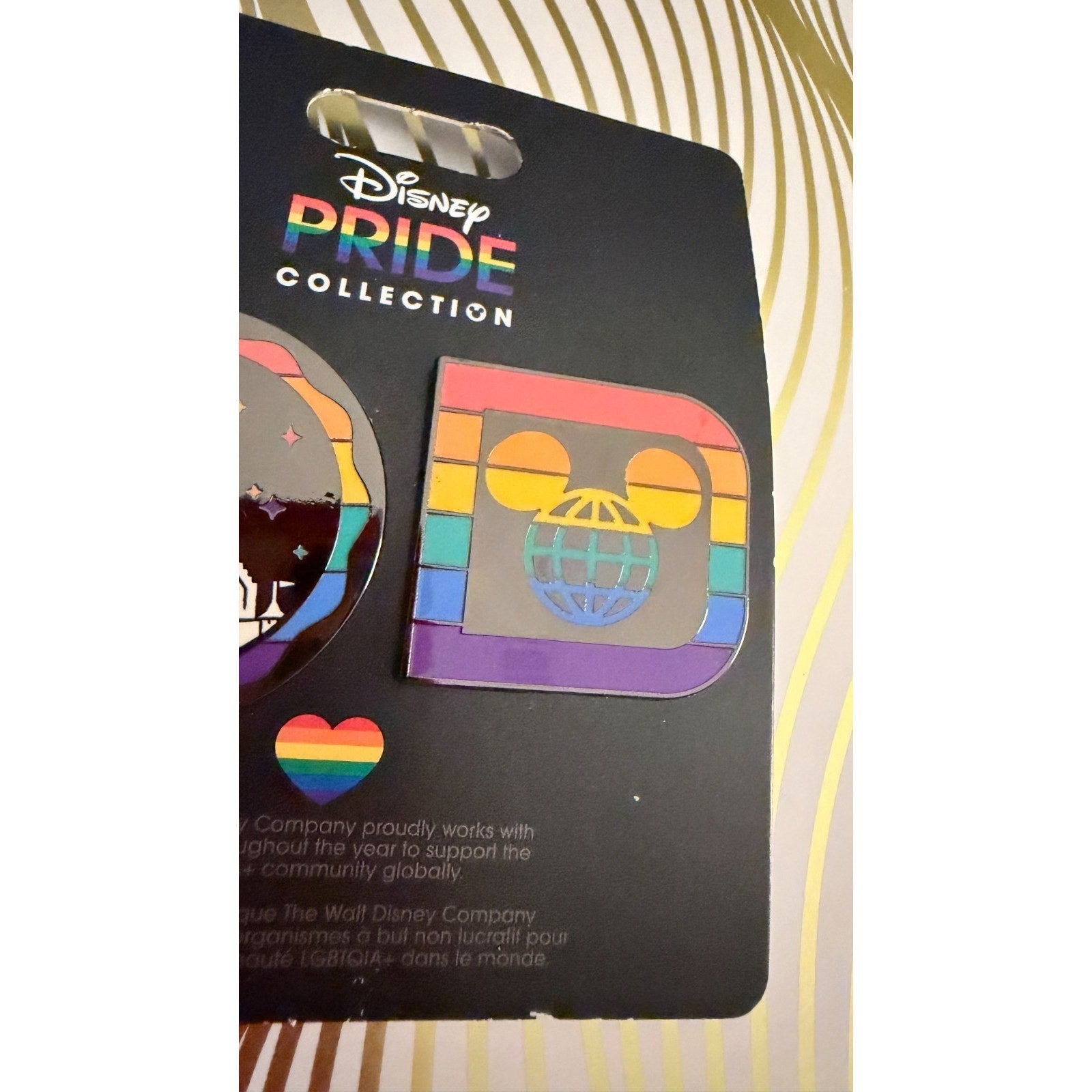 Disney Parks 2024 Pride Collection WDW Castle & Logo Pin Set
