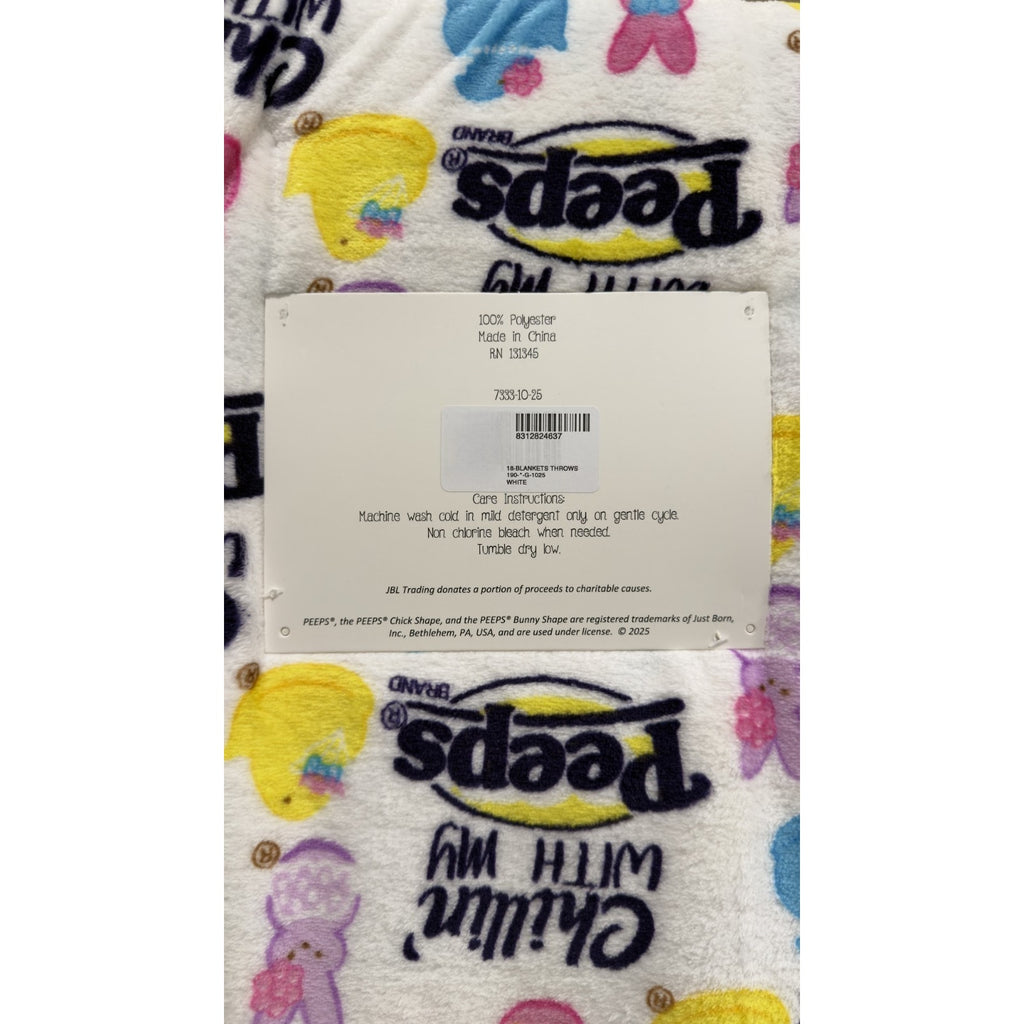 Peeps Oversized Plush Throw 50" x 70" - Peeps and Chicks - NEW