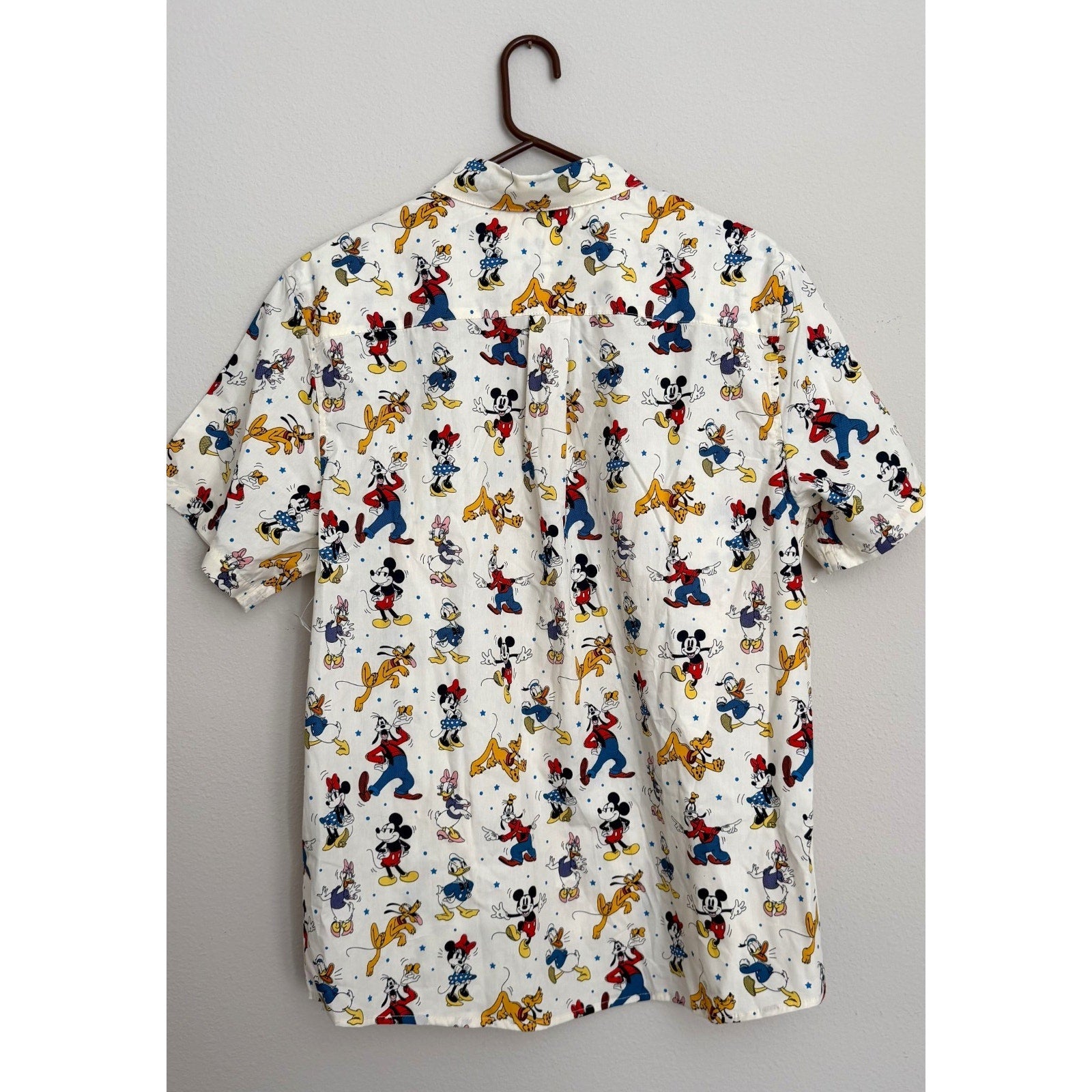 Disney Mickey and Friends All-Over Print Button-Down Shirt - Adult Large NWT