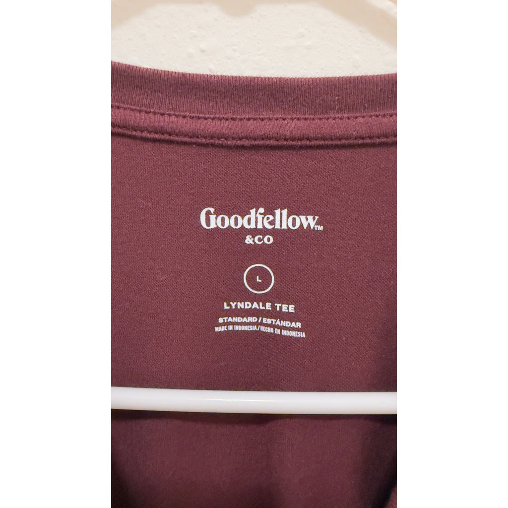 Goodfellow & Co. Men's Lyndale V-Neck T-Shirt 2-Pack Size Large Blue/Burgundy