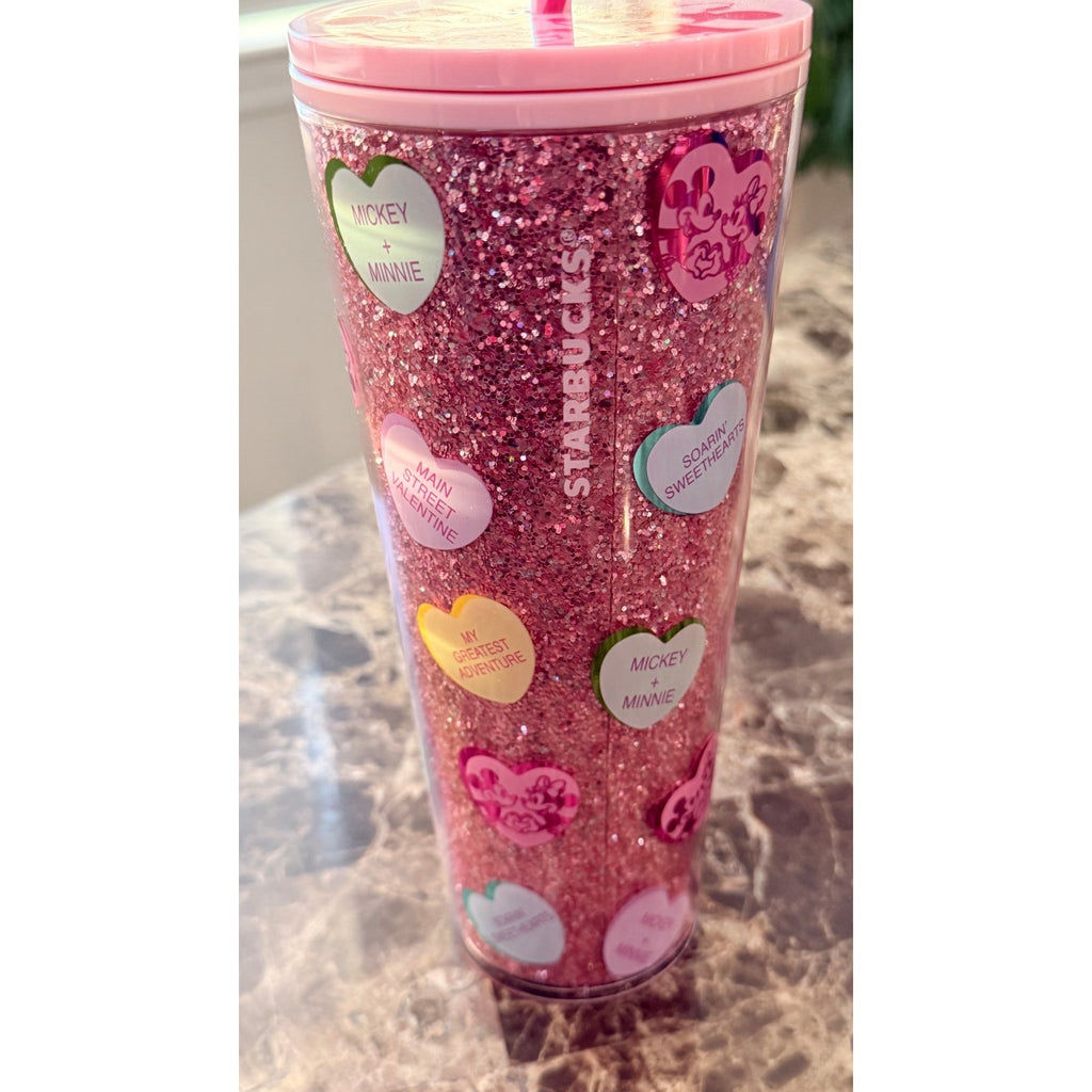 NEW Disney Parks x Starbucks Mickey & Minnie Mouse Valentine's Day 24oz Tumbler
