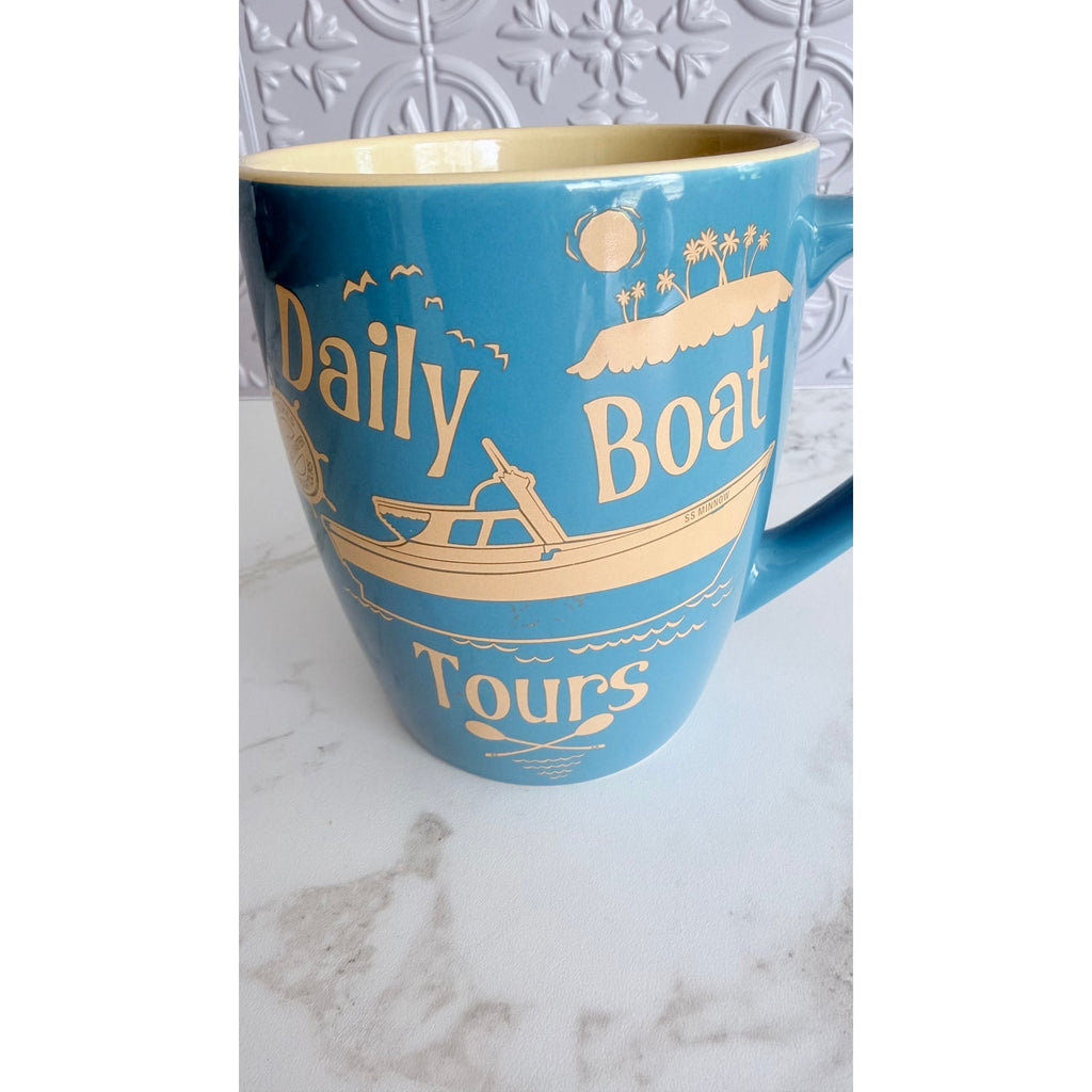 Gilligans Island Daily Boat Tours Jumbo Ceramic Mug 25 oz Silver Buffalo New