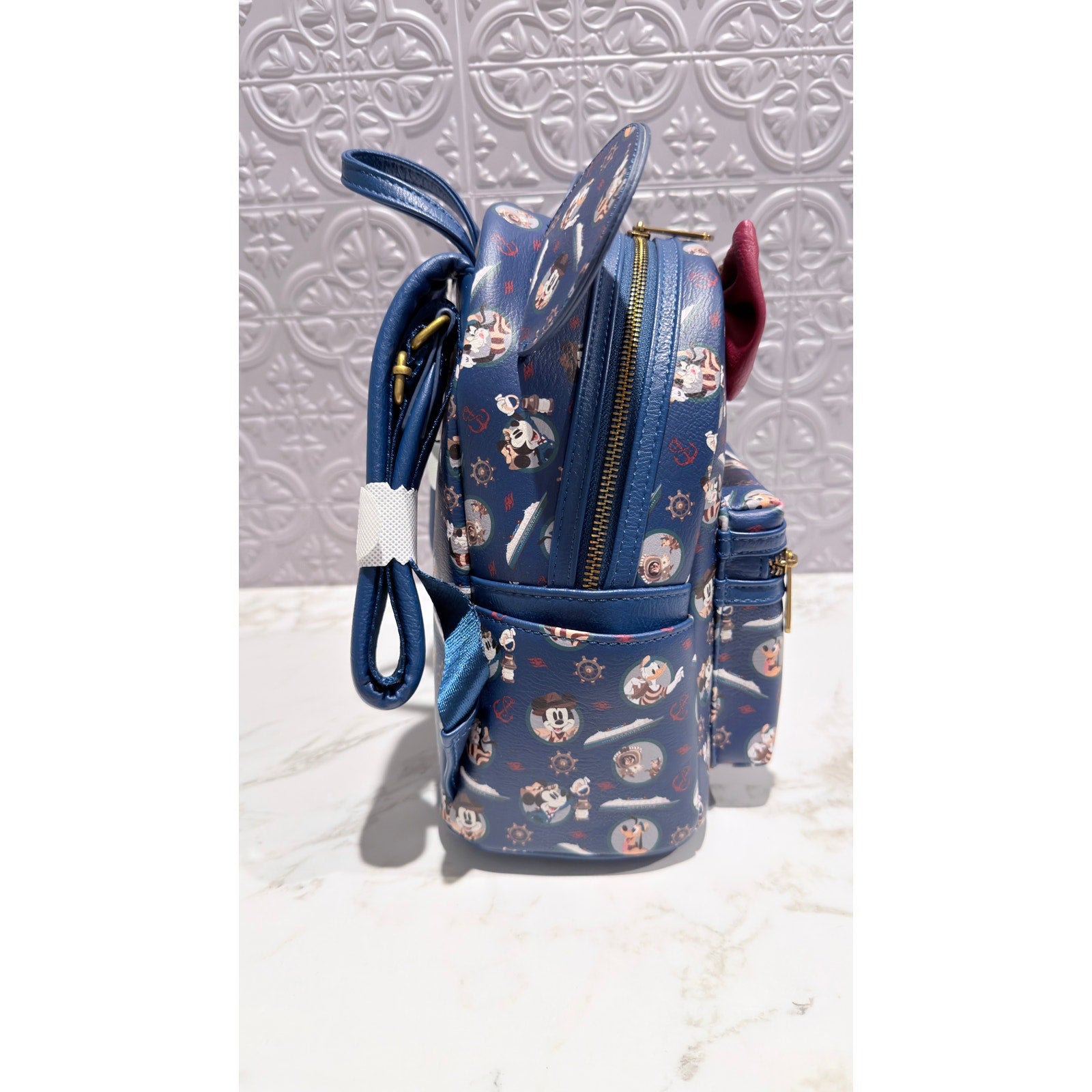 Disney Cruise Line Treasure Inaugural Character Loungefly Mini Backpack NEW