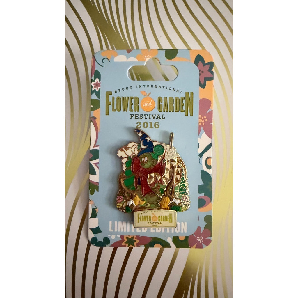 Disney Parks Disney 2016 EPCOT Flower & Garden Sorcerer Mickey Topiary Pin