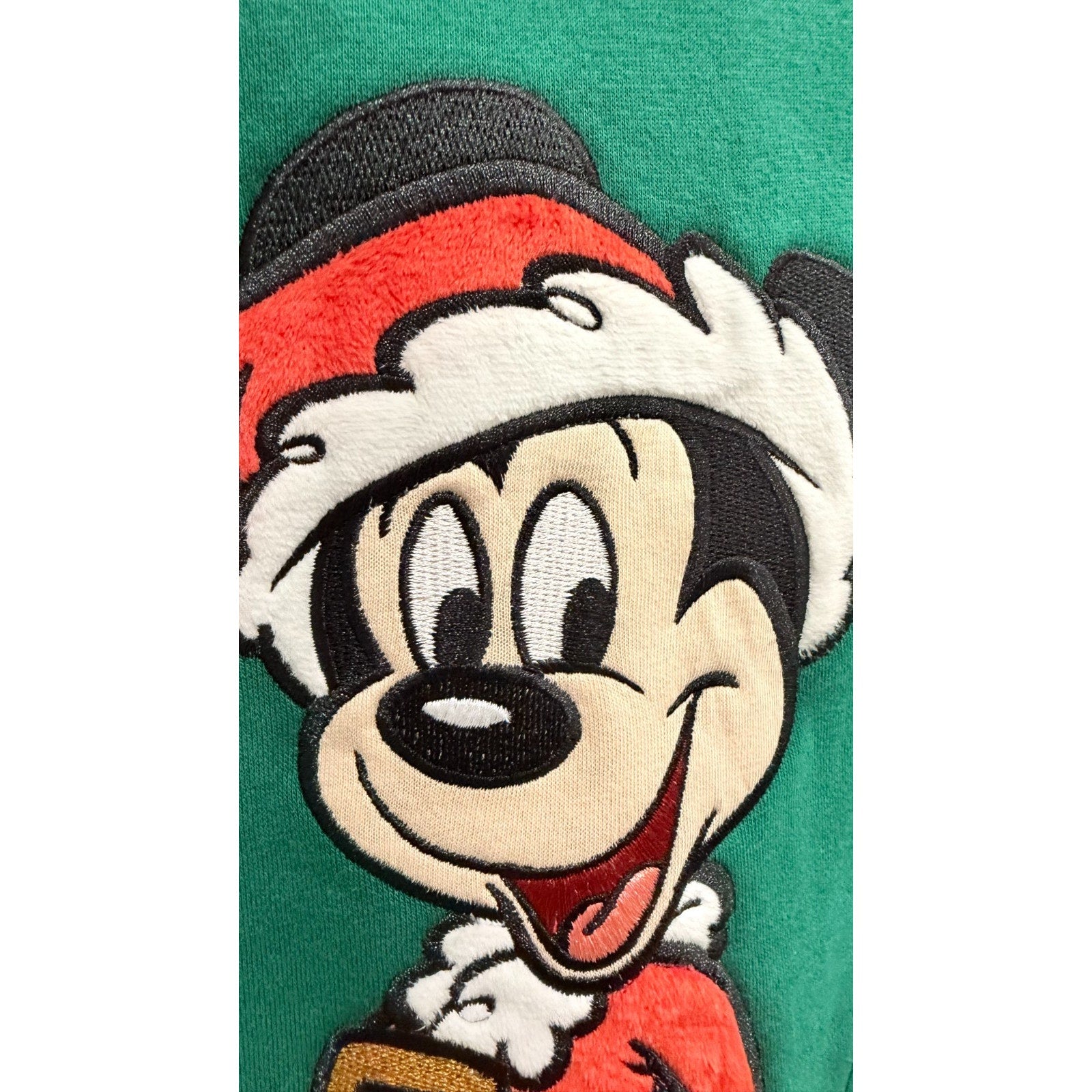 NWT Disney Parks Santa Mickey Mouse Adult Pullover Hoodie Large