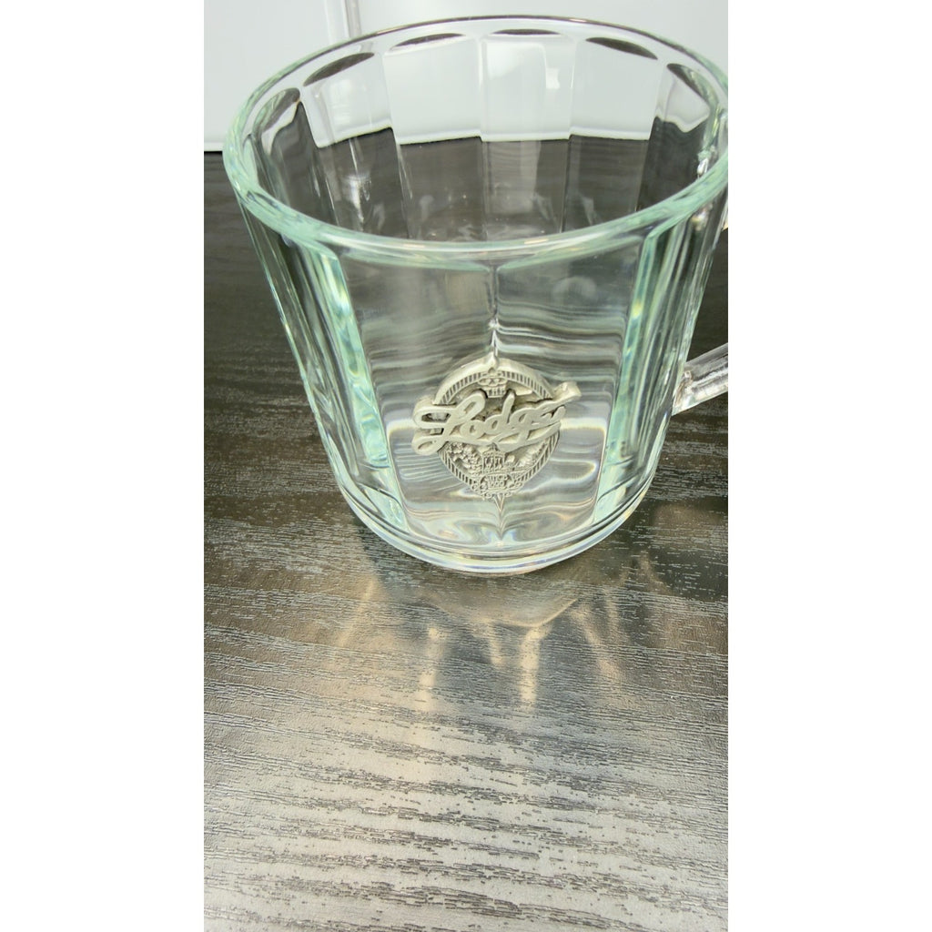 Lodge Cast Iron Logo 10oz Glass Coffee Mug by Luminarc New