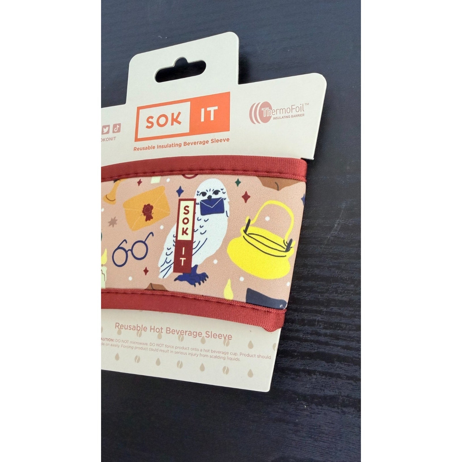 HotSok "Horcrux" Insulated Hot Coffee Sleeve - Reusable Wizard Theme NWT