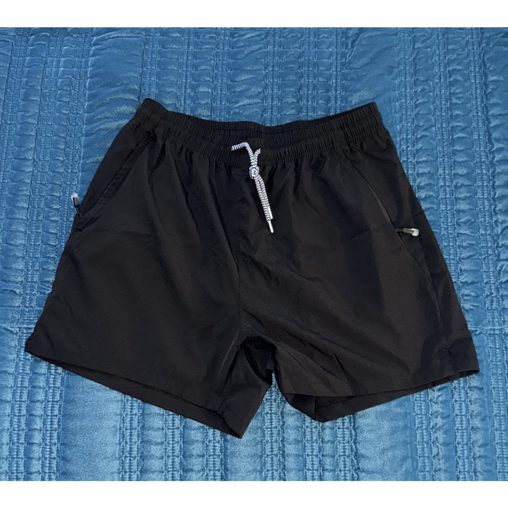 Men’s Breathable Drawstring Athletic Shorts XL 35-37 Waist Zipper Pockets 6 Pack