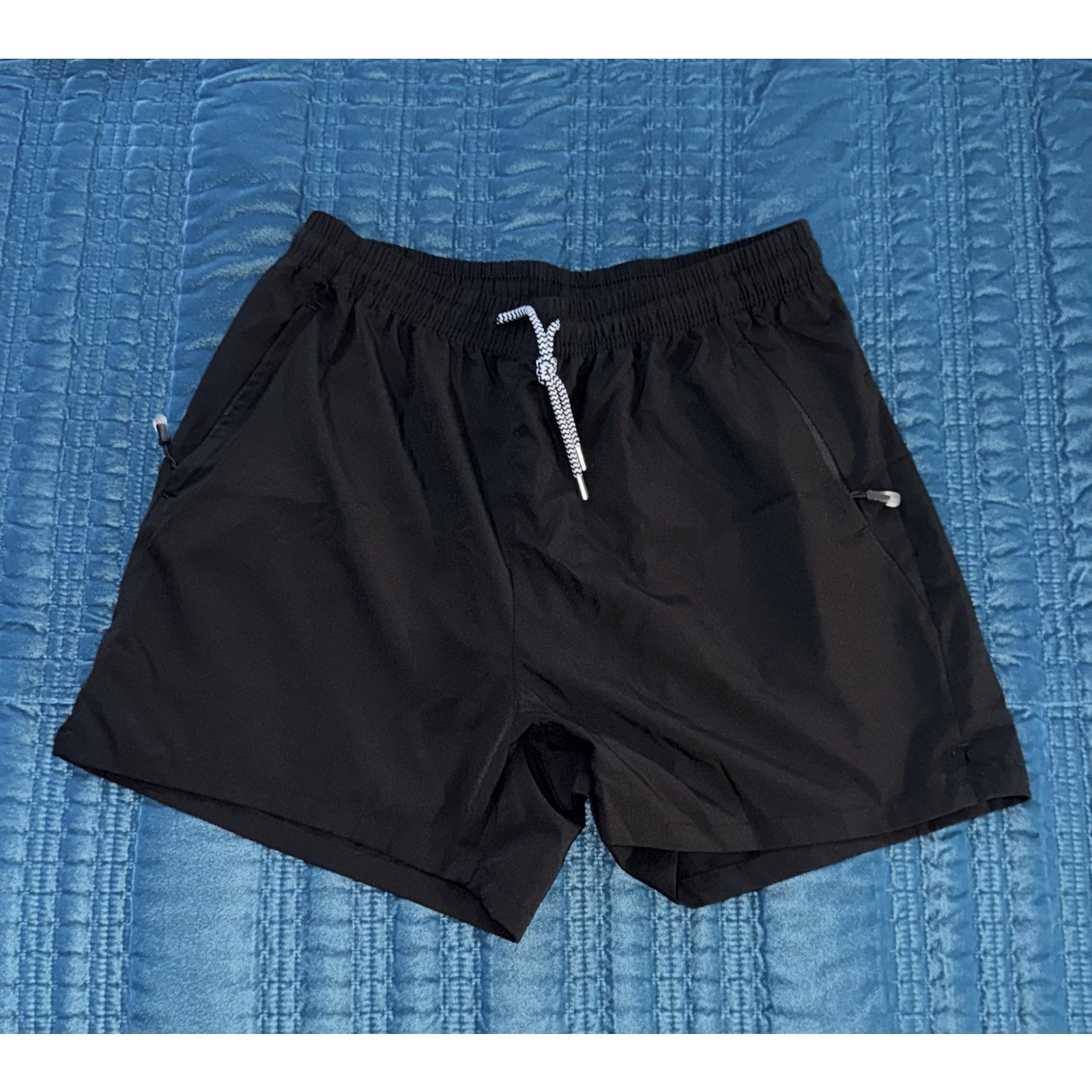 Men’s Breathable Drawstring Athletic Shorts XL 35-37 Waist Zipper Pockets 6 Pack