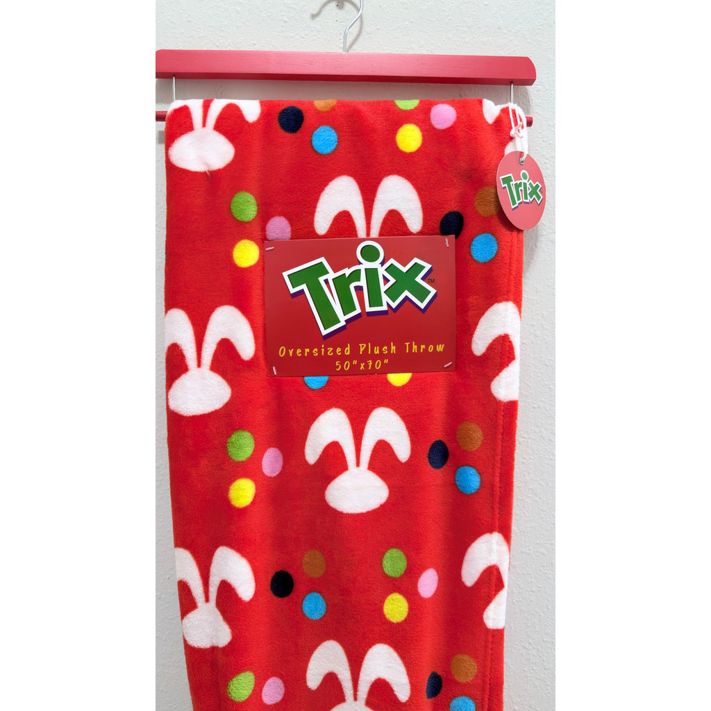 Trix Retro Cereal Box Oversized Plush Fleece Throw Blanket 60x70 NEW