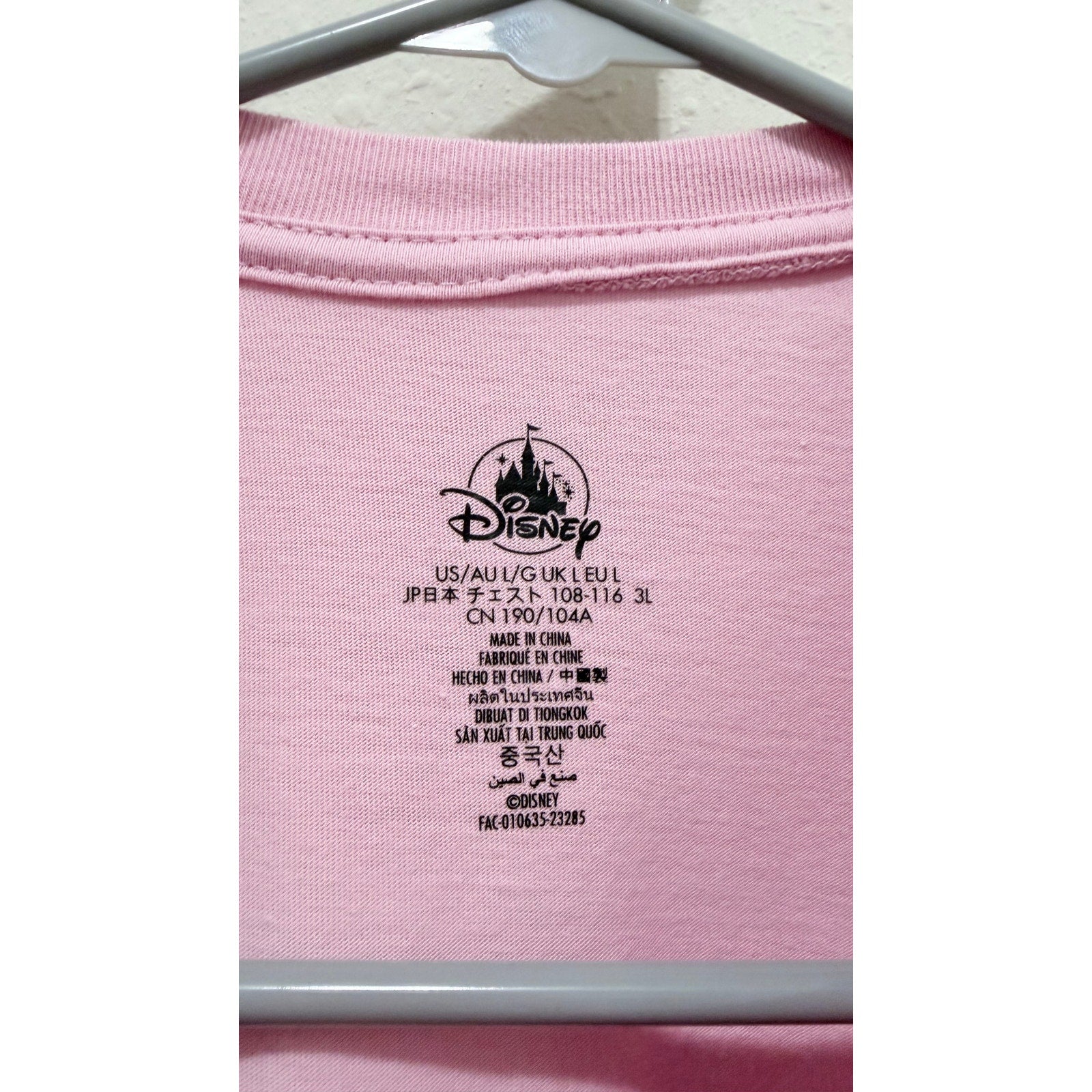 Disney Parks Tomorrowland Pink T-shirt Adult Unisex Large Preowned