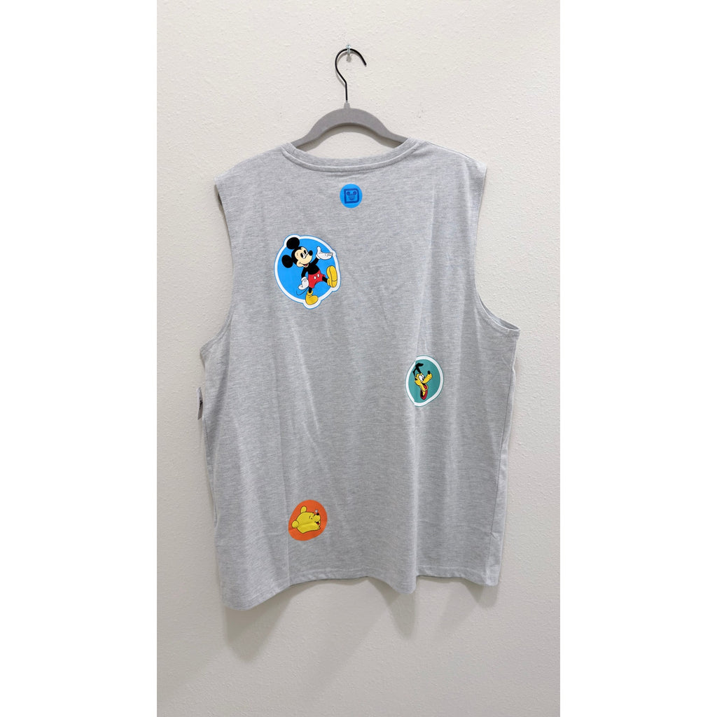 Disney Parks Vault Collection 50th Anniversary Retro Stickers Tank Top Large NWT