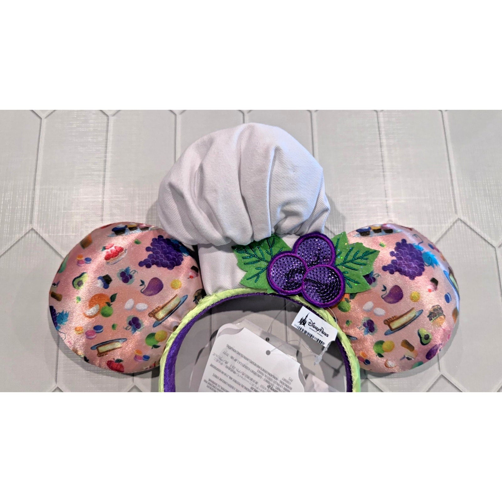 Disney Parks California Mickey Mouse Ears Headband Food & Wine 2023 Chef Hat New