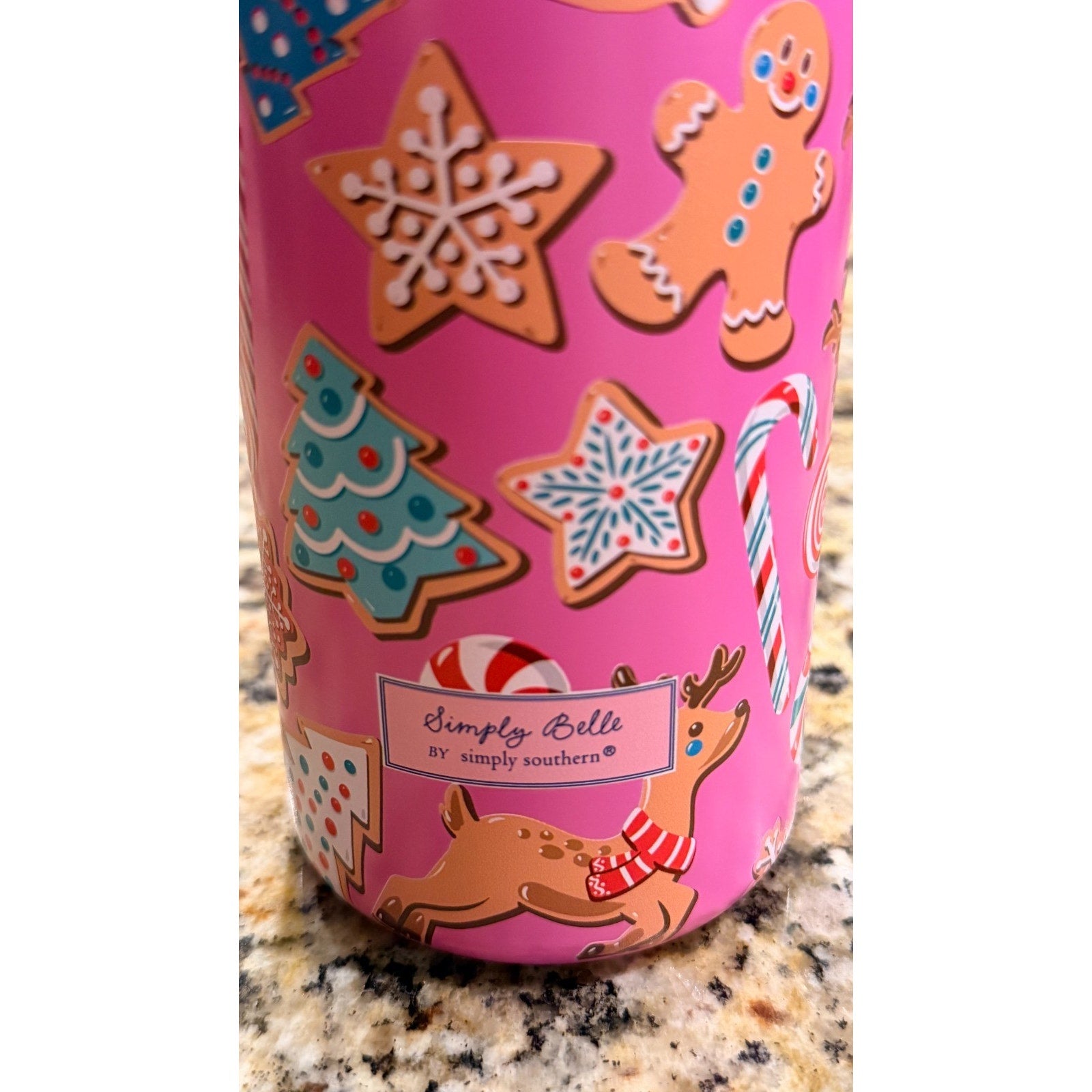 NWT Simply Belle "Christmas Sweets" Stainless Steel Bottle — 24 oz