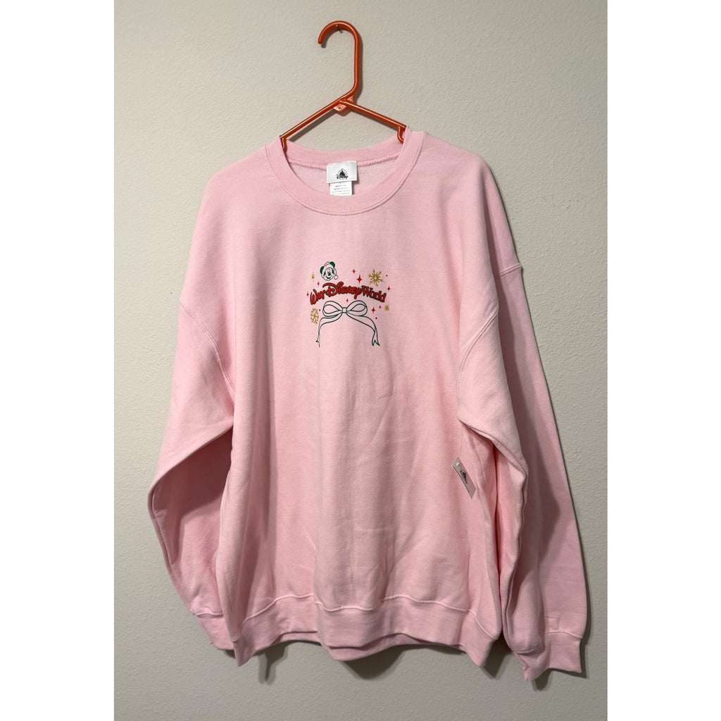 NWT Disney World Holiday Sweatshirt - Pink 'Sweetest Time of the Year' - Large