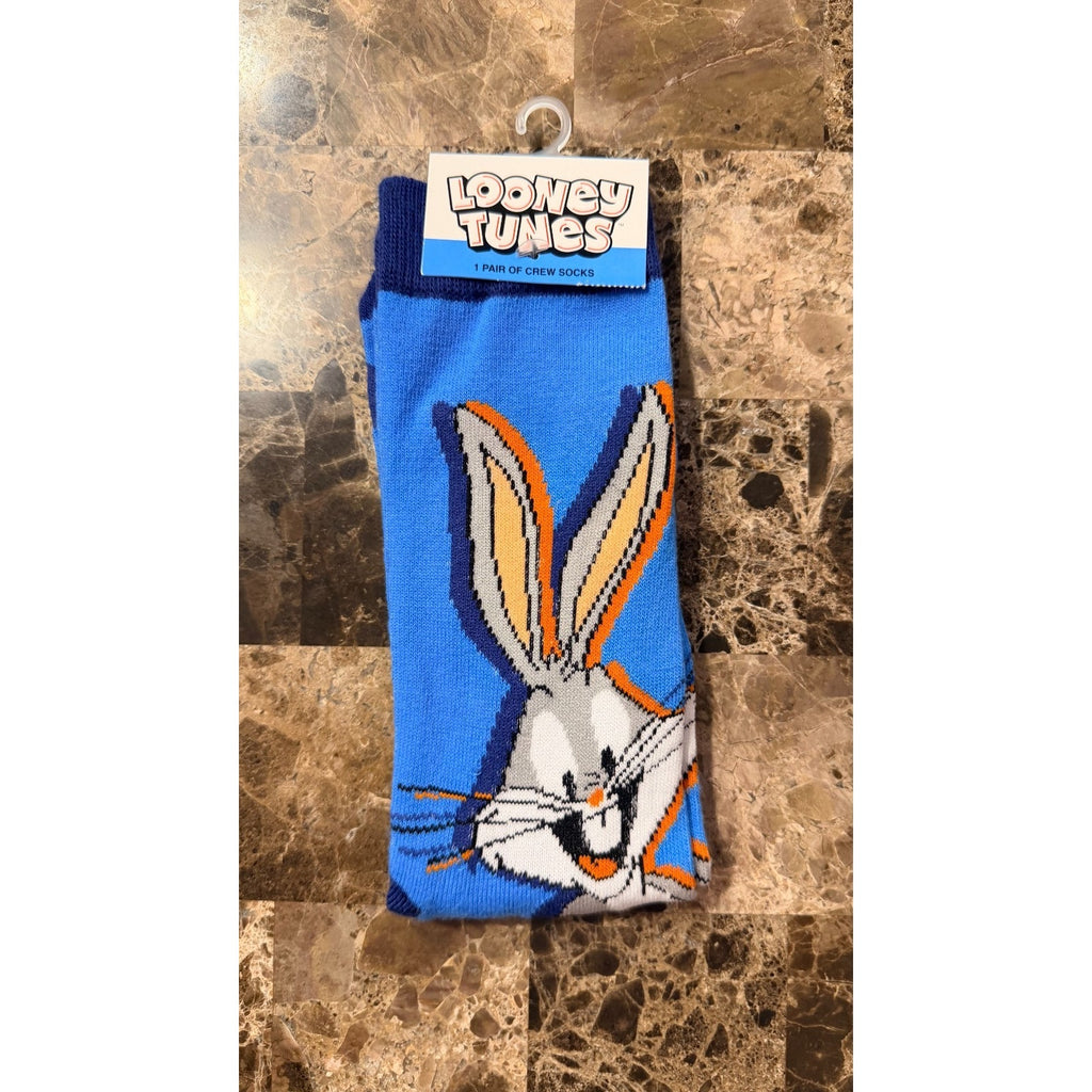 Looney Tunes Bugs Bunny Novelty Crew Socks 1 Pair Size 9-13 NWT