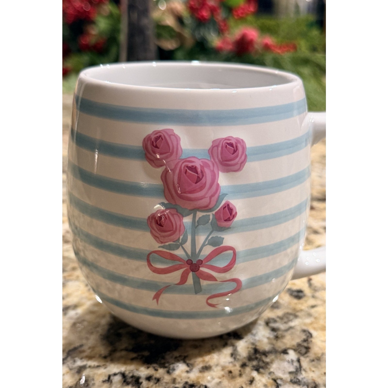 NEW Disney Mickey Mouse Icon Rose & Ribbon Coquette Mug