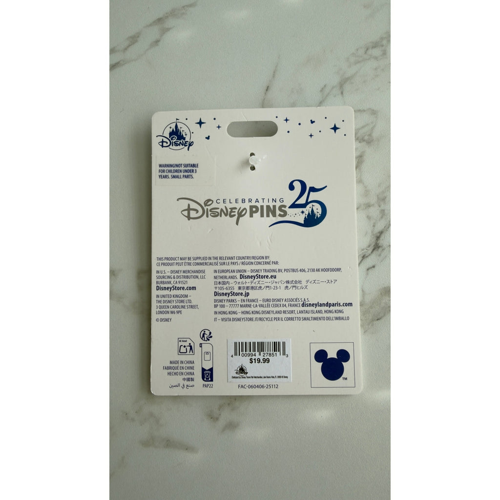 Disney Parks Pin Trading 25th Anniversary Mickey Lanyard Medallion Bag Charm NEW