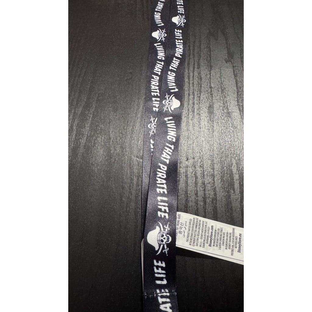 Disney Parks Reversible Lanyard Pirates of Caribbean Living That Pirate Life NWT