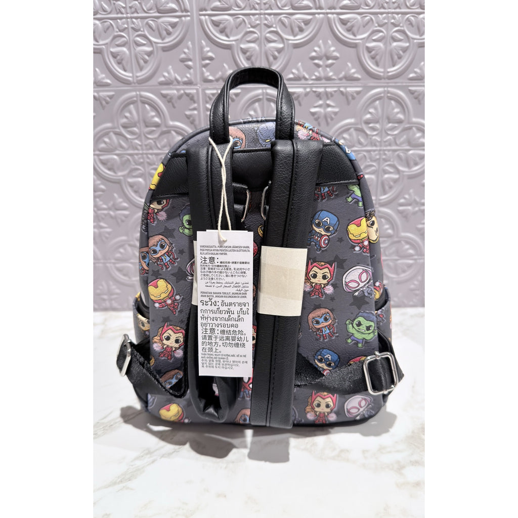 Disney x Loungefly Marvel Chibi Heroes Villains Mini Backpack NWT