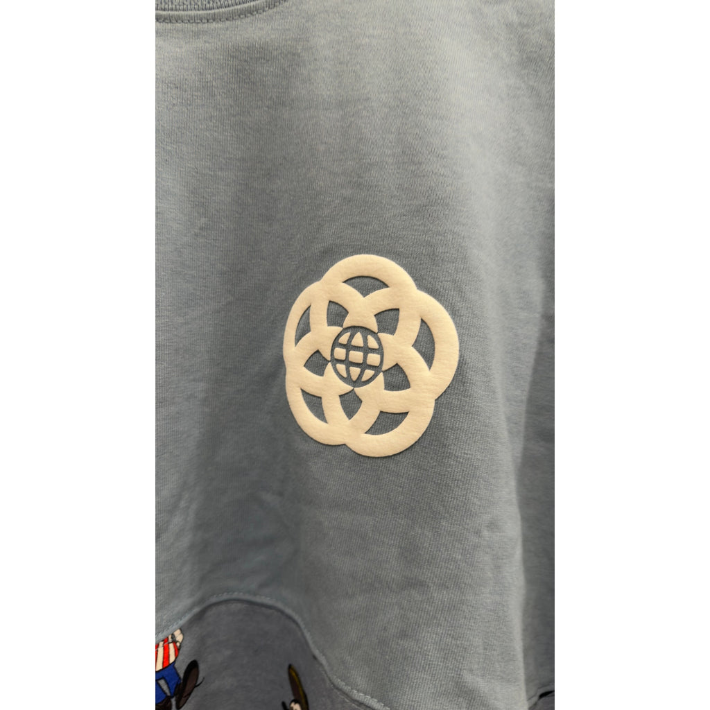 NWT Disney Epcot World Showcase Mickey Mouse Spirit Jersey Slate Blue Medium