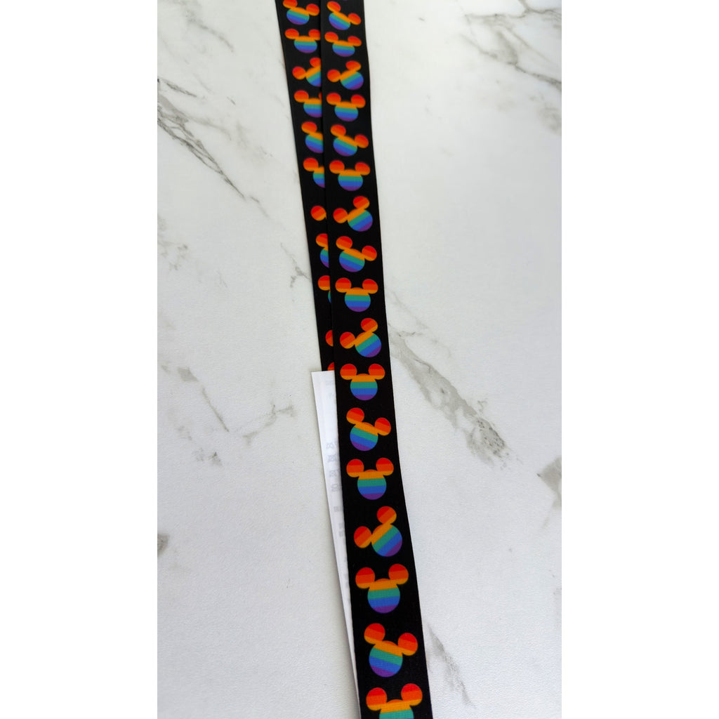Disney Parks Pride Collection Reversible Pin Trading Lanyard Rainbow Mickey NWT