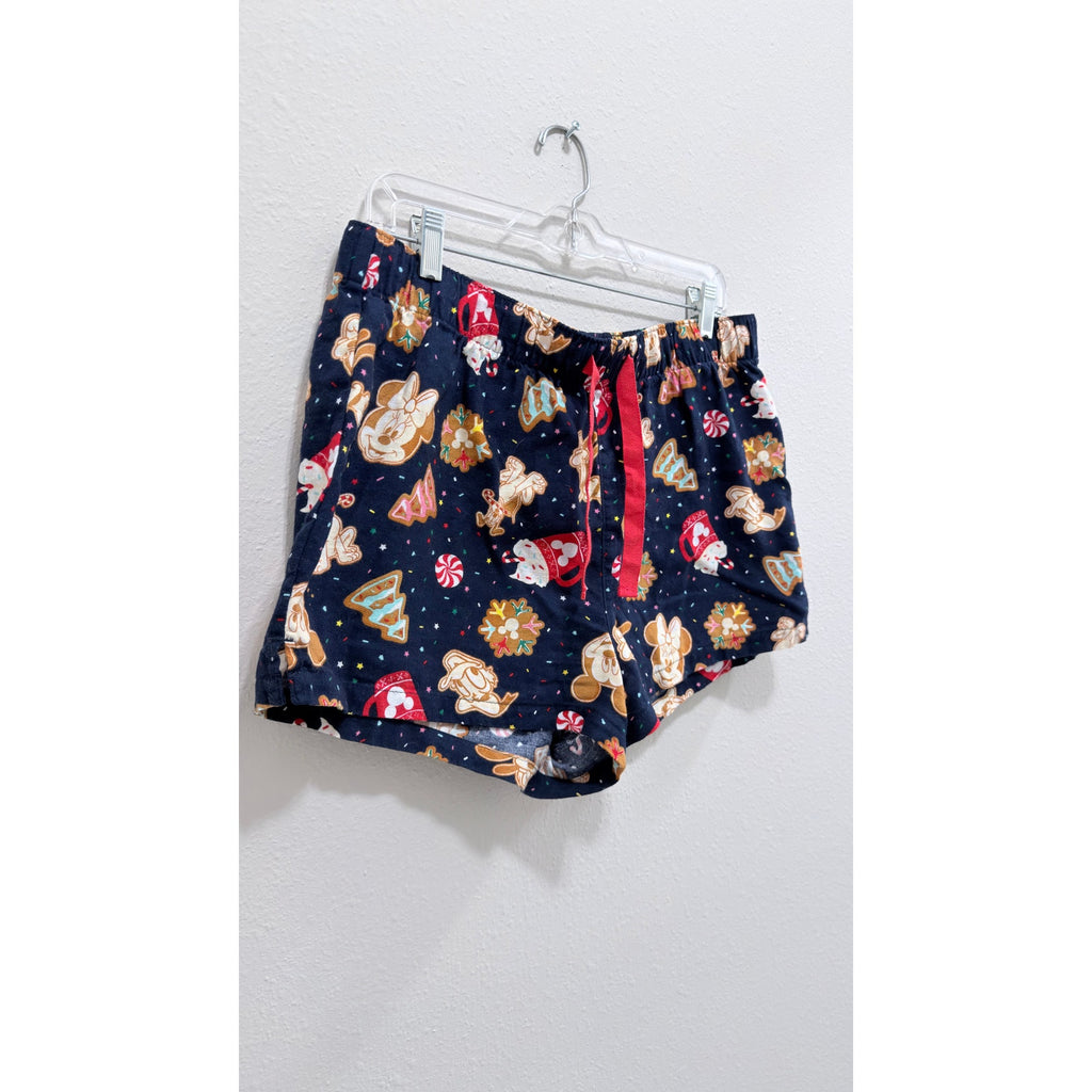 Old Navy x Disney Holiday Cookies Flannel Boxer Shorts – Women's Large NWT