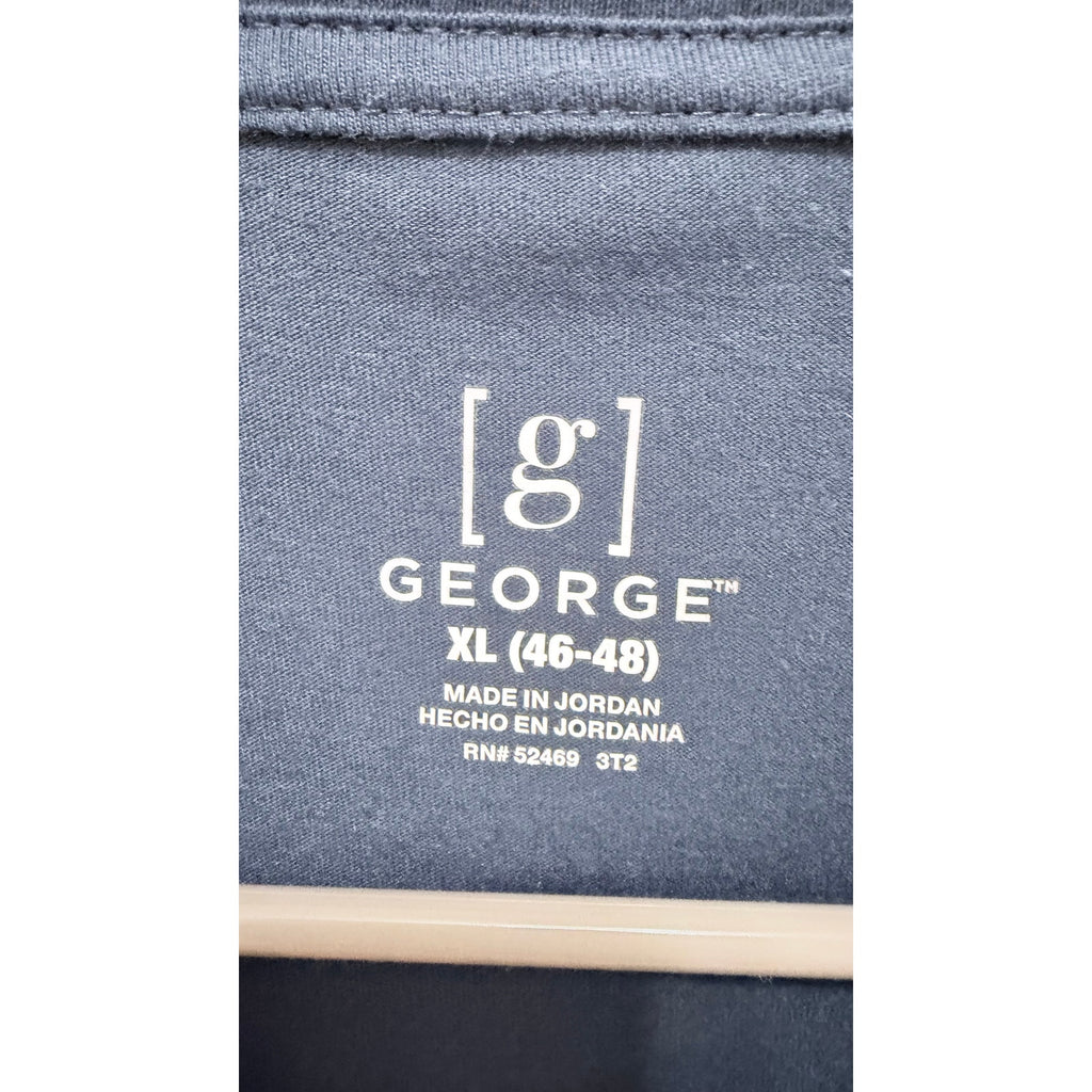 George Men's XL Blue Short Sleeve Crewneck T-Shirt Preowned