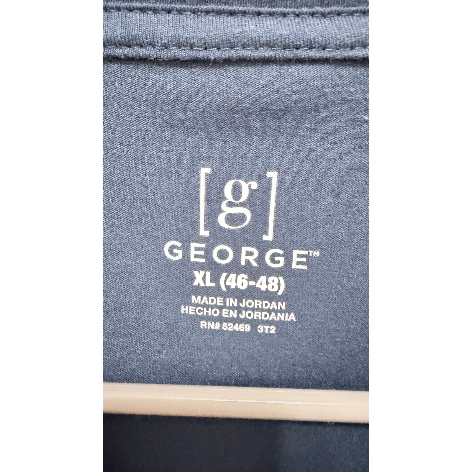 George Men's XL Blue Short Sleeve Crewneck T-Shirt Preowned