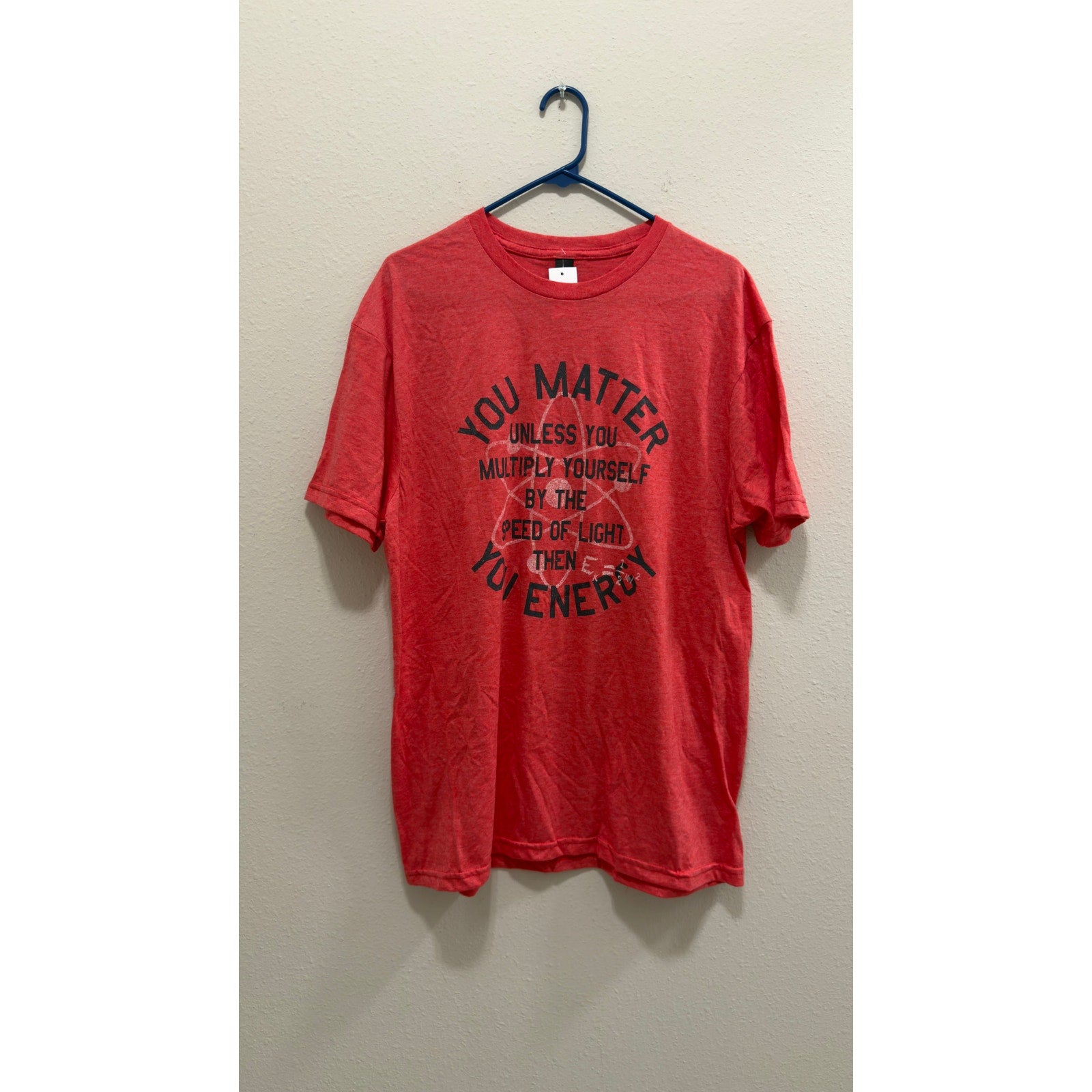 Science Graphic Tee – "You Matter..." Gildan Softstyle Red Shirt Large NWT