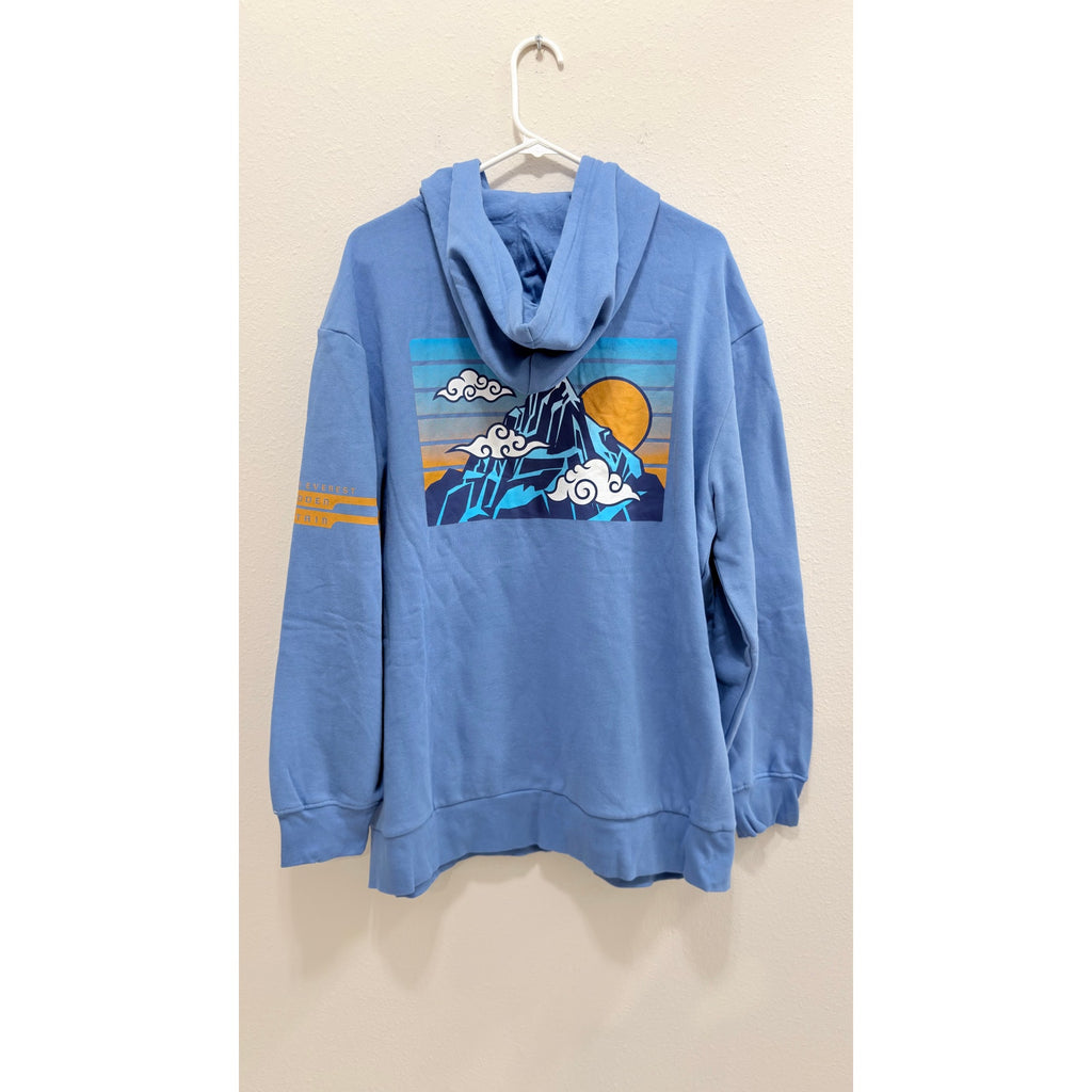 NWT Disney Parks Animal Kingdom Expedition Everest Blue Zip Hoodie - Large