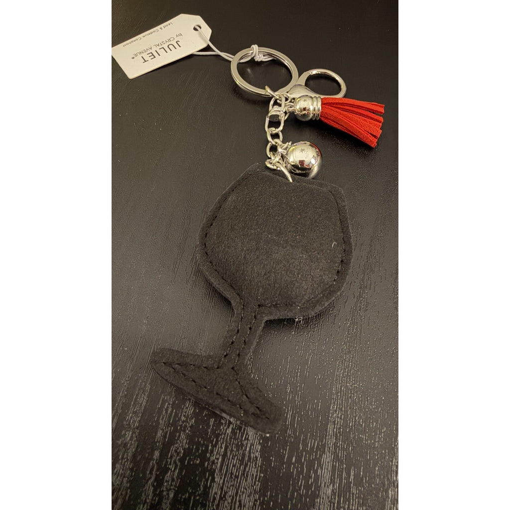 NEW Juliet Bling Rhinestone Keychain - Red Wine Glass