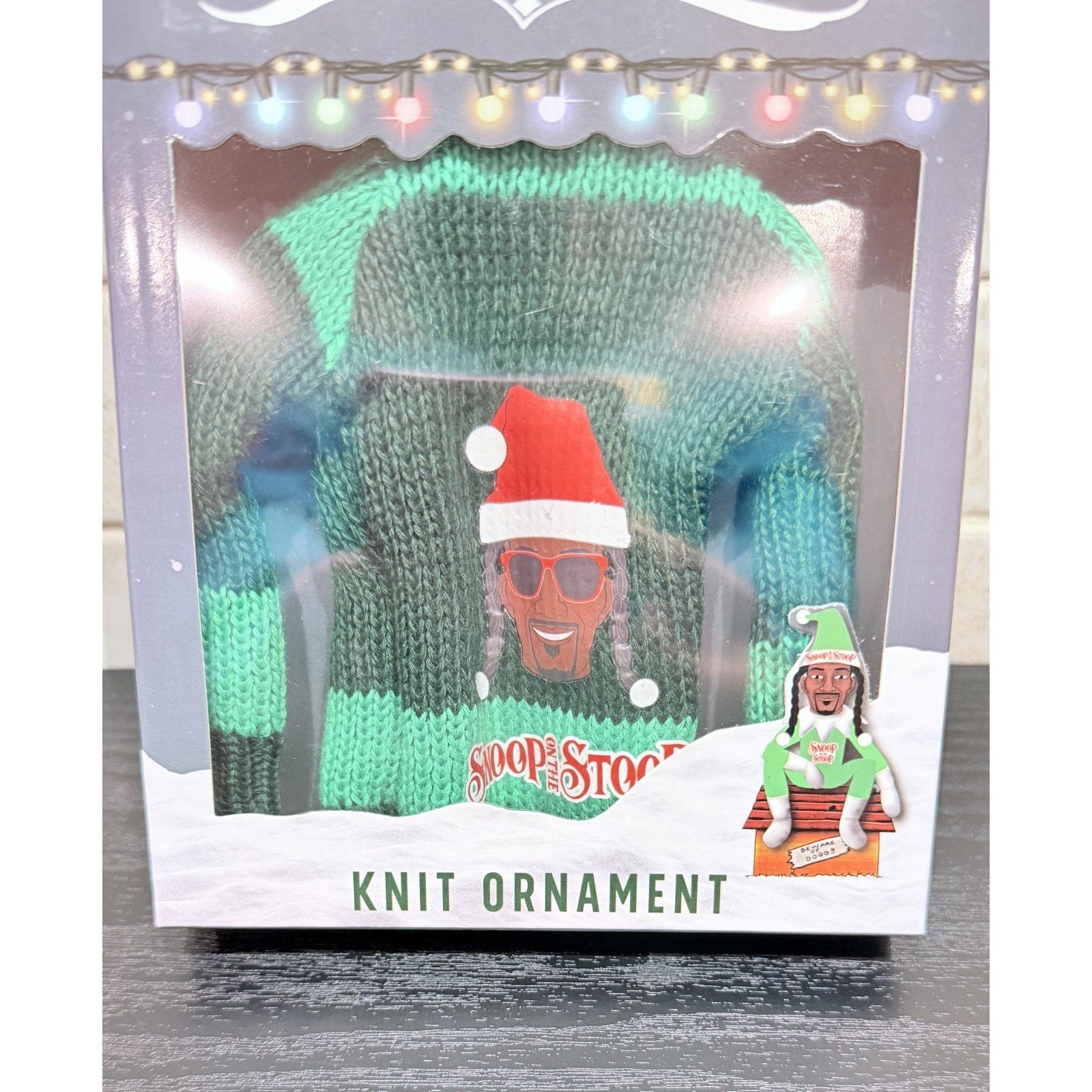 NEW Snoop Dogg Snoop on a Stoop Knit Ornament 100% Polyester Sweater - Green