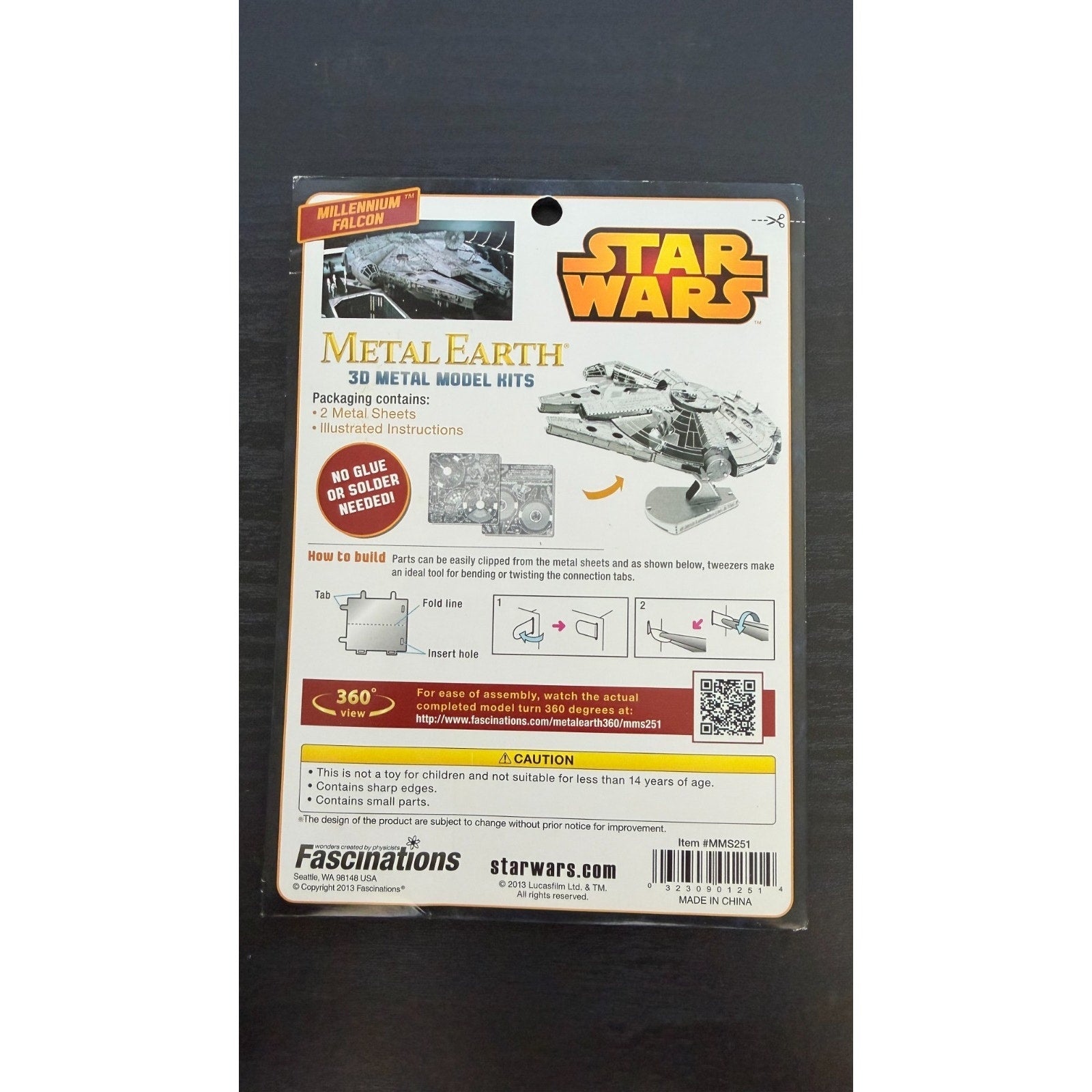 Metal Earth 3D Model Kit Star Wars Millennium Falcon - New & Sealed