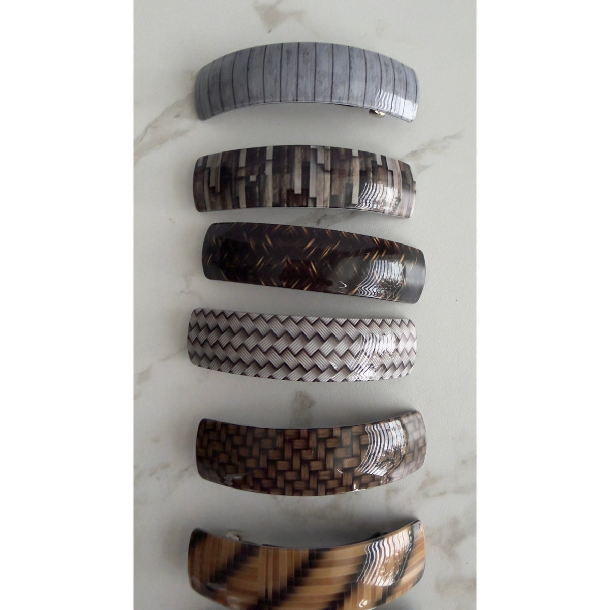16 Pack Acrylic Hair Clips French Style Barrettes