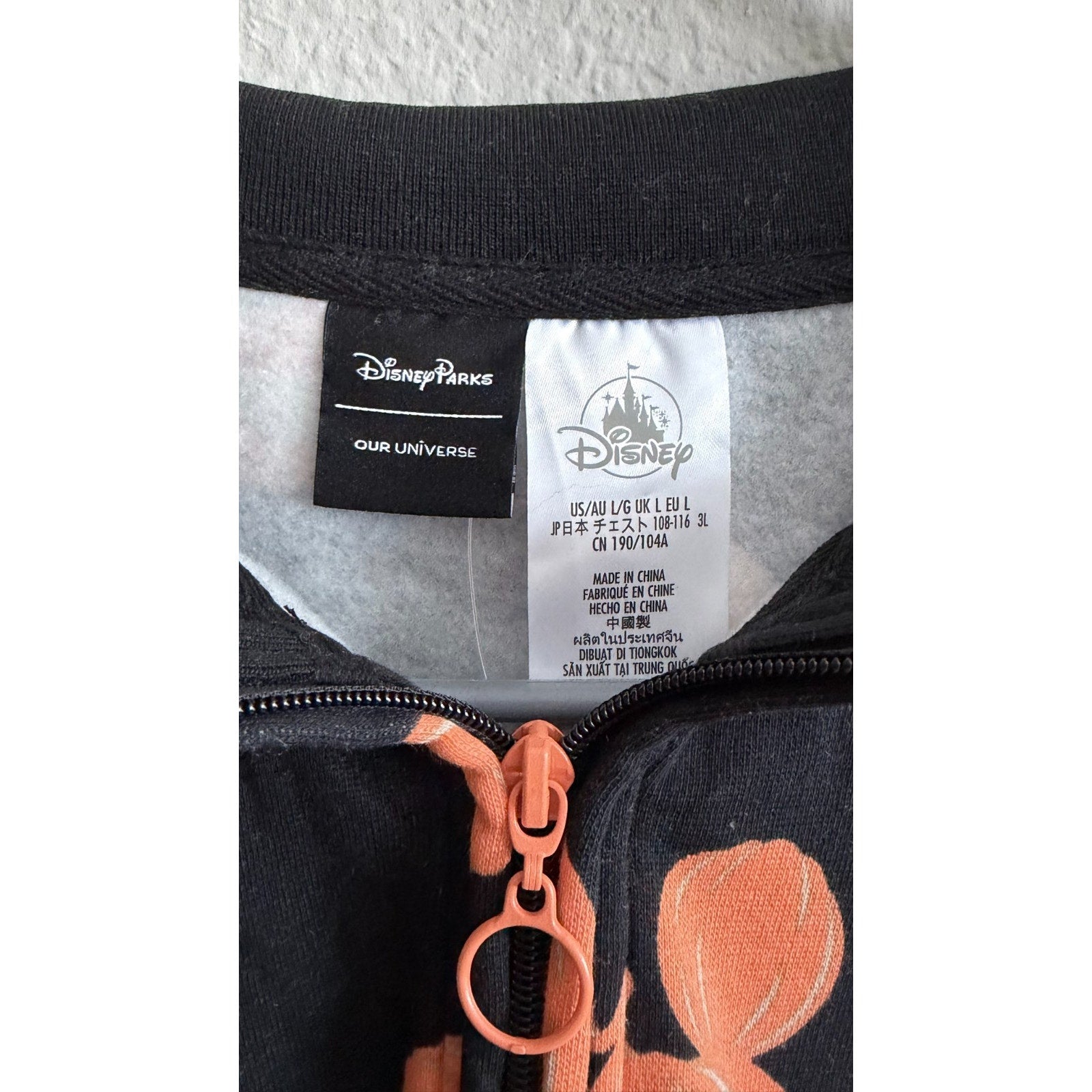 Disney Parks Mickey Mouse Halloween 1/4 Zip Unisex Pullover Sweatshirt XL NWT