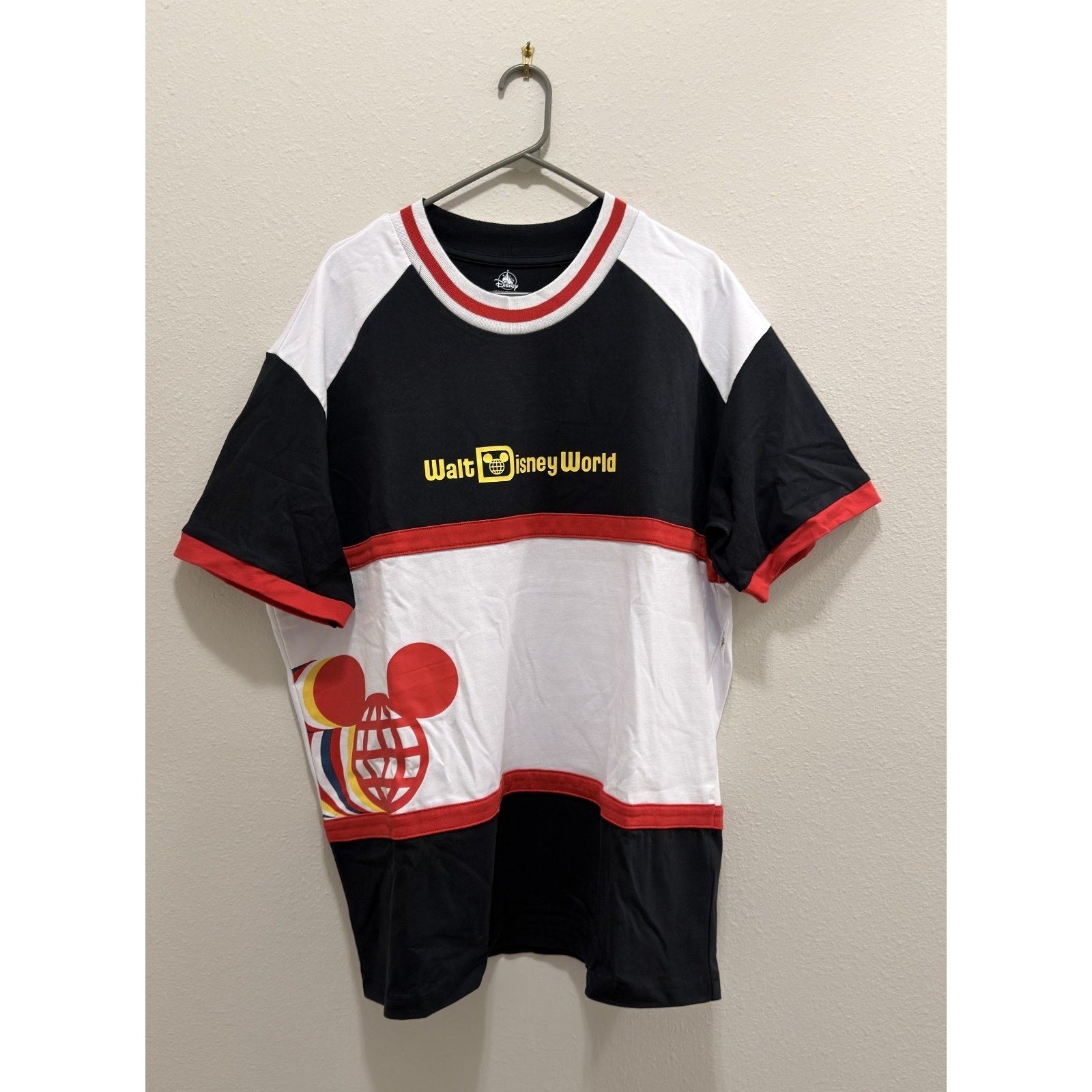 NEW Disney Parks Racing Color-Block Crewneck T-Shirt - Adult Large