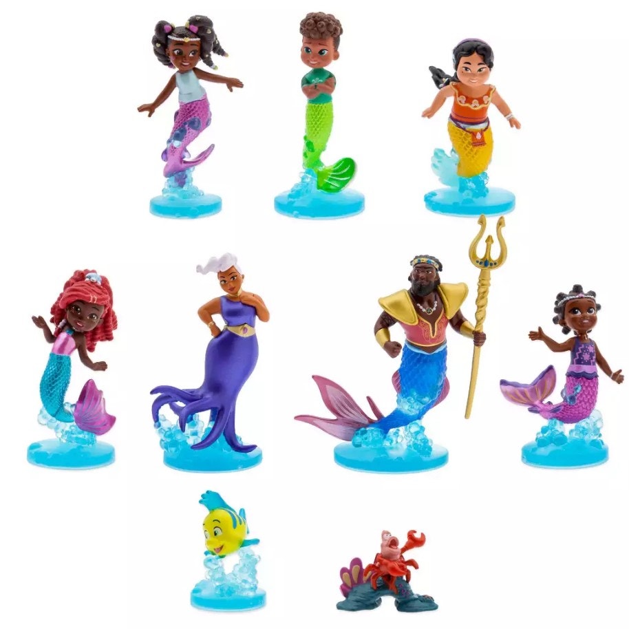 Disney Junior Ariel Deluxe Figurine Set 9 Piece Playset NIB